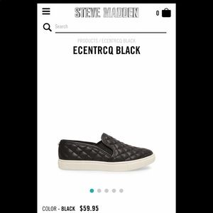 Steve Madden black slip on shoes